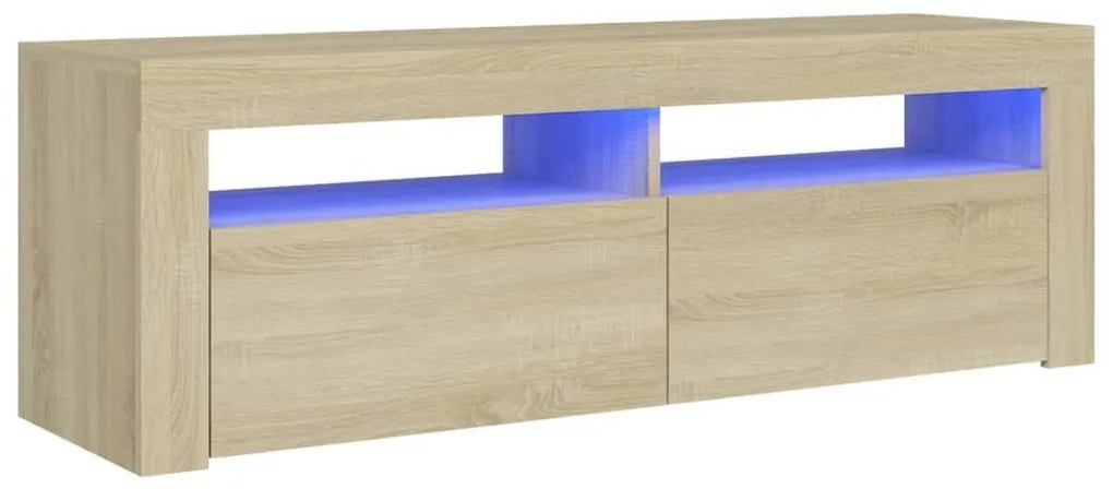 Έπιπλο Τηλεόρασης με LED Sonoma Δρυς 120x35x40 εκ. - Καφέ