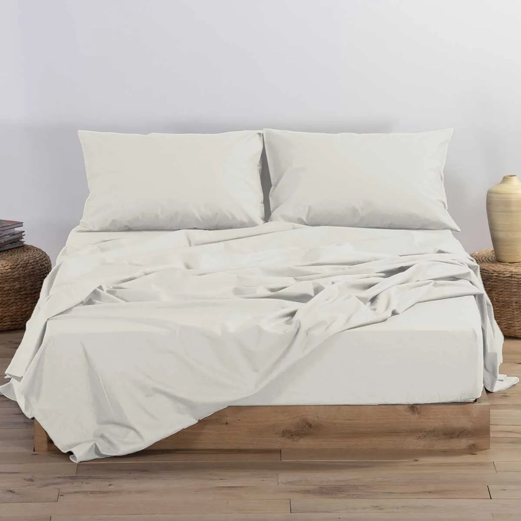 Σεντόνι Μονό Με Λάστιχο (100x200+30) Nef-Nef Homeware Basic Εκρού