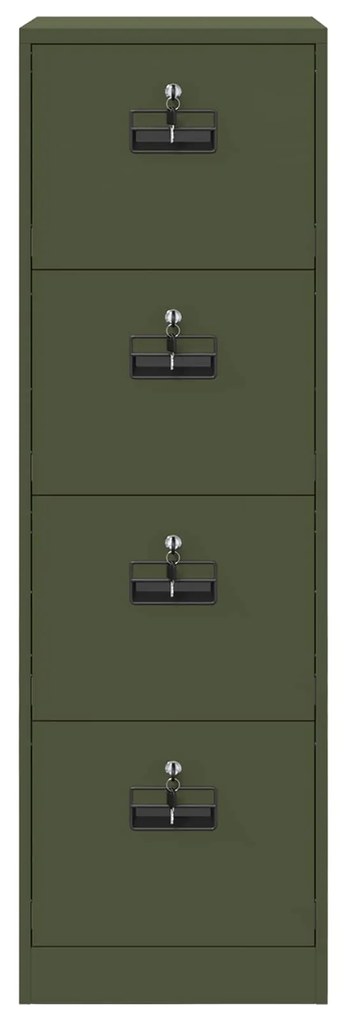 vidaXL Ντουλάπα Αρχείων με ράφι 2 pcs Ελιά Πράσινη 44 x 50 x 106.5 εκ