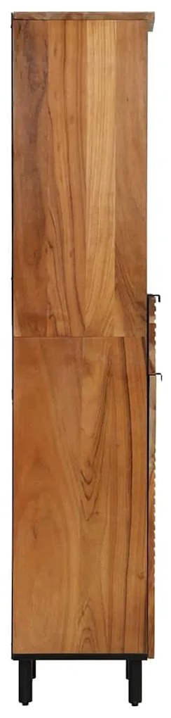 vidaXL Ντουλάπι Μπάνιου Καφέ 38 x 33 x 160 εκ. Μασίφ ξύλο ακακίας