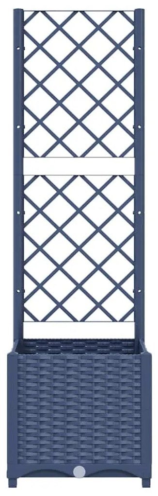 vidaXL Γλάστρα Κήπου με Πλέγμα Μπλε Γκρι 40x40x136 εκ. από Πολυπροπυλένιο