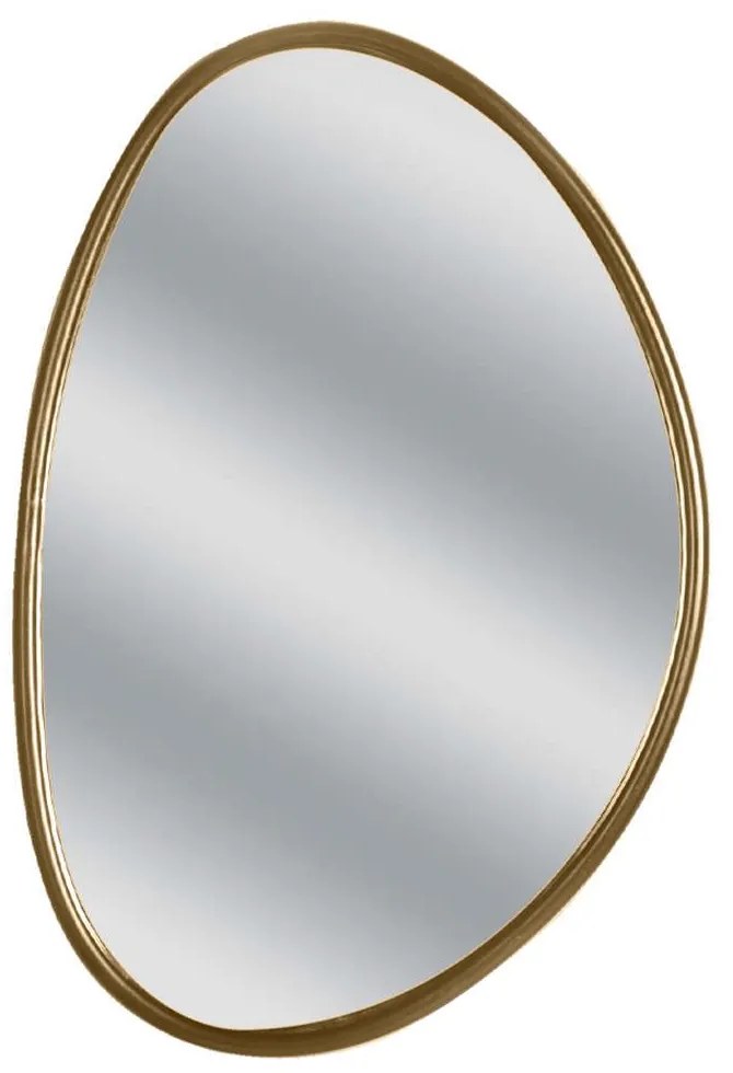 Καθρέπτης Τοίχου Stone 11-0469 35,6x2,5x53,3cm Gold Matte Metal, Glass
