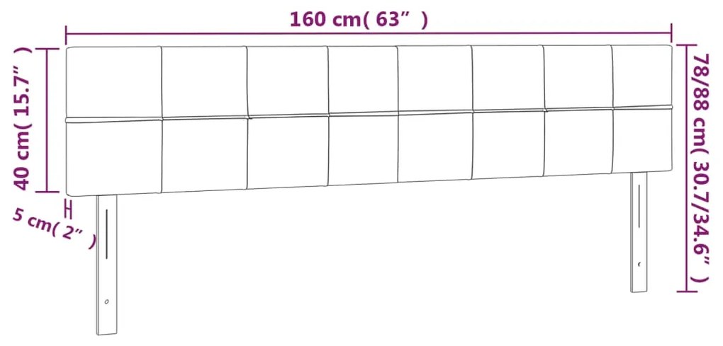 ΚΕΦΑΛΑΡΙΑ ΚΡΕΒΑΤΙΟΥ 2 ΤΕΜ. ΑΝ. ΓΚΡΙ 80 X 5 X 78/88ΕΚ.ΥΦΑΣΜΑΤΙΝΟ 351195