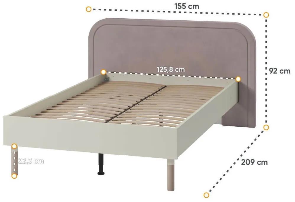 Κρεβάτι Fresno AR105, Μονόκλινο, Ανοιχτό καφέ, 120x200, Πλαστικοποιημένη μοριοσανίδα, Ξύλο, Τάβλες για Κρεβάτι, 155x209x92cm, 60 kg | Epipla1.gr