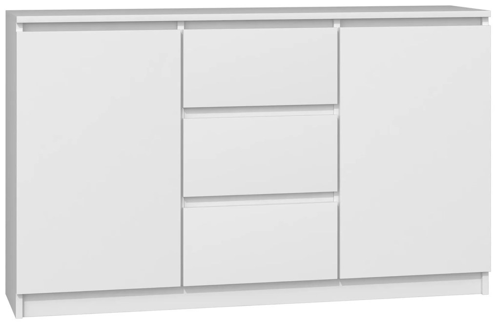Σιφονιέρα Mandeville D115, Άσπρο, Με συρτάρια και ντουλάπια, 75x120x40cm, 39 kg | Epipla1.gr