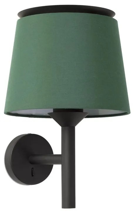 Φωτιστικό Τοίχου - Απλίκα Savoy 20301-94 E27 max 15W Black - Green Faro Barcelona