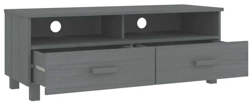 vidaXL Έπιπλο Τηλεόρασης HAMAR Σκ. Γκρι 106x40x40εκ. Μασίφ Ξύλο Πεύκου