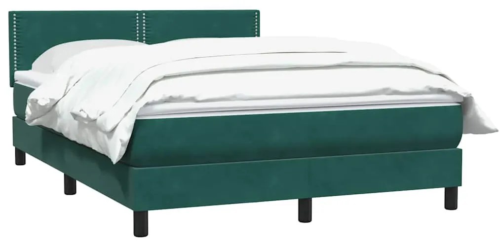 ΚΡΕΒΑΤΙ BOXSPRING ΜΕ ΣΤΡΩΜΑ ΣΚΟΥΡΟ ΠΡΑΣΙΝΟ 160X210ΕΚ. ΒΕΛΟΥΔΙΝΟ 3316122