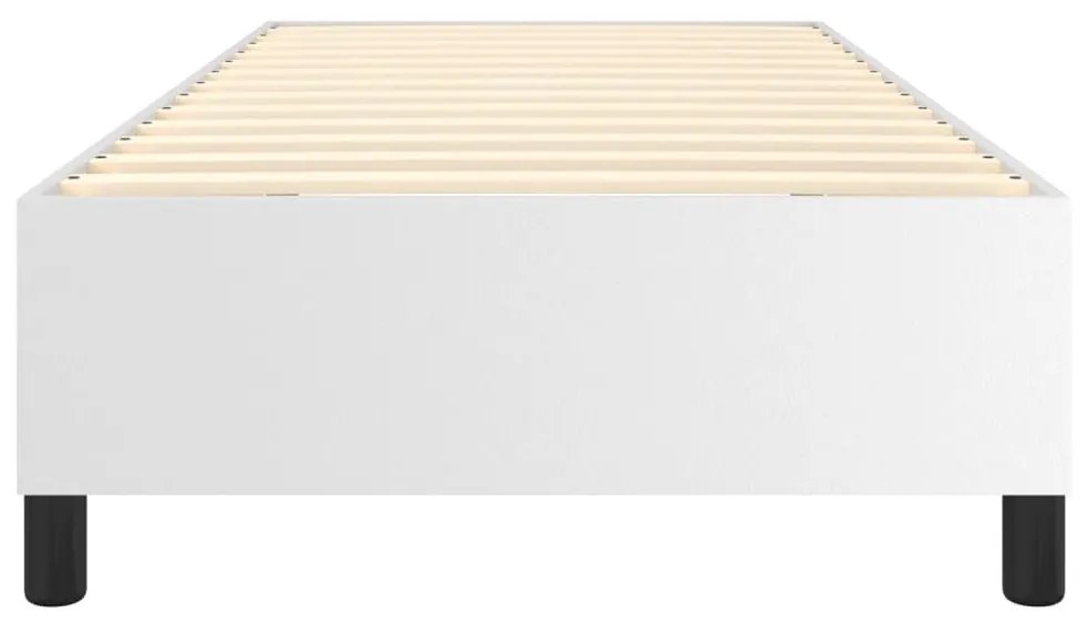 Πλαίσιο Κρεβατιού Λευκό 90x200 εκ. από Συνθετικό Δέρμα - Λευκό