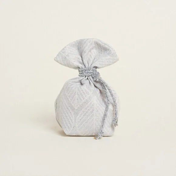 Beauty Home ΠΟΥΓΚΙ ΜΕ ΒΑΣΗ 8 x 12 cm ΖΑΚΑΡ ΦΥΛΛΟ ΡΕΤΡΟ LUREX ΑΣΗΜΙ