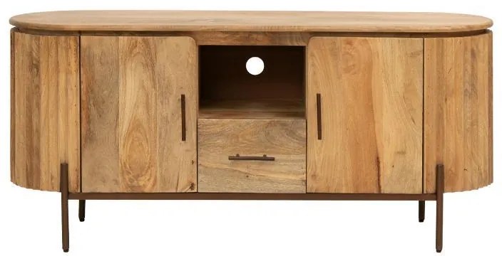 Έπιπλο Τηλεόρασης Bhopal Fylliana Χρυσό Καφέ 135x40x60 εκ. 135x40x60 εκ.