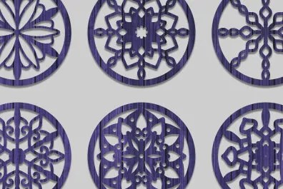 Intra απο ξύλο plywood  Χρώμα wenge 3mm-4mm πάχος - Σουβέρ λουλουδιών Δίασταση 40x50 cm INTRAFABR-97155320