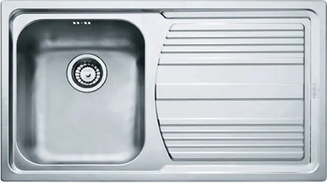 Franke Logica LLL 611 Ένθετος Σαγρέ Ανοξείδωτος Νεροχύτης Inox Ποδιά Δεξιά 45 cm