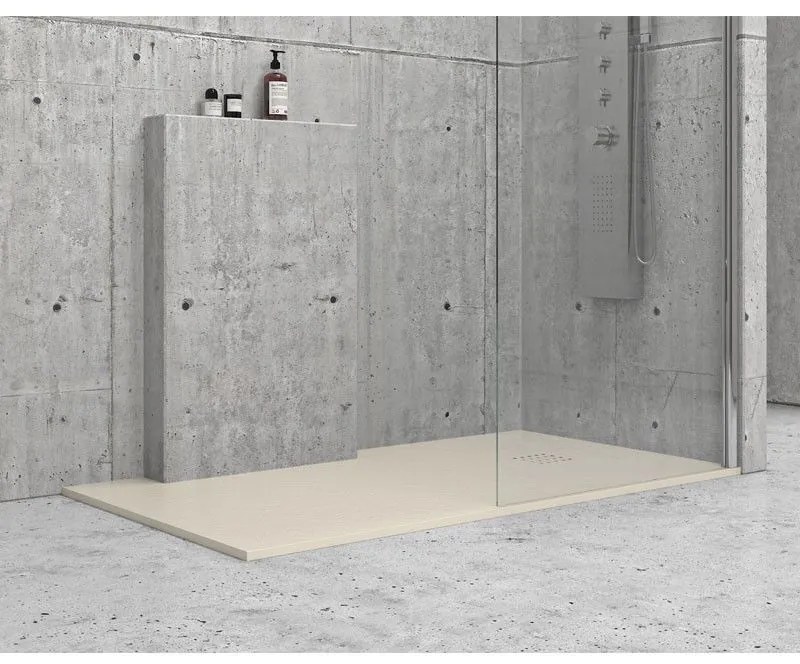 Ντουζιέρα ορθογώνια υψηλής αντοχής PIETRA Cream KARAG 80x160x2,5cm
