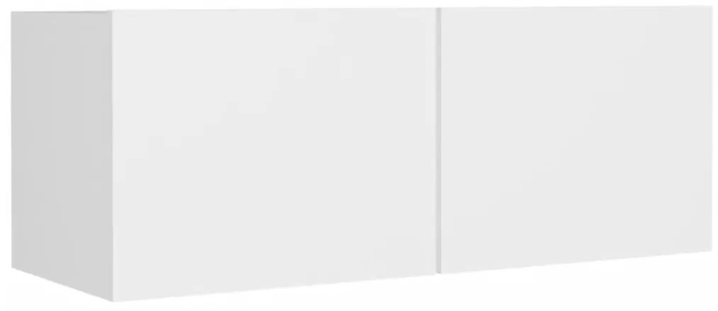 vidaXL Σετ Επίπλου Τηλεόρασης 8 Τεμαχίων Λευκό από Επεξεργασμένο Ξύλο