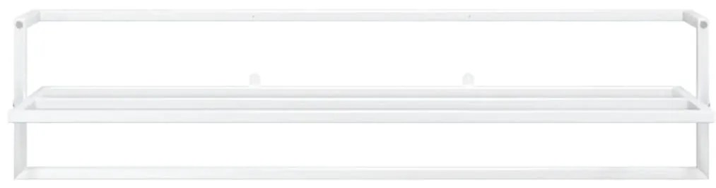 vidaXL Βάση για Πετσέτες Επιτοίχια Λευκή 95 x 25 x 22 εκ. Σιδερένια