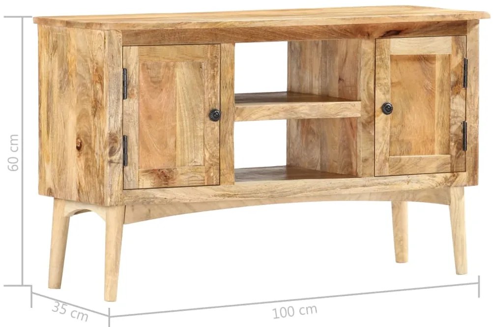 vidaXL Μπουφές 100 x 35 x 60 εκ. από Μασίφ Ξύλο Μάνγκο
