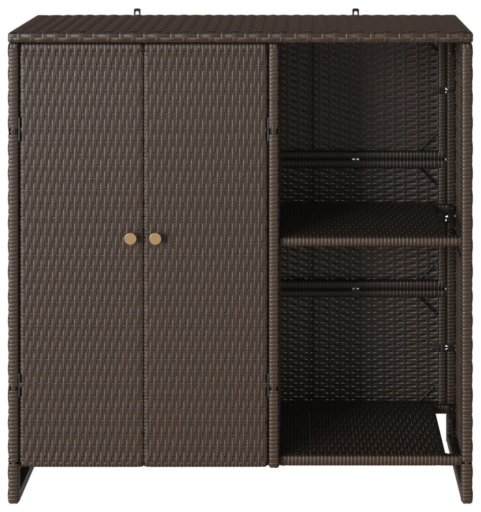 vidaXL Ντουλάπα αποθήκευσης Καφέ 100x36x102 εκ Ρατάν