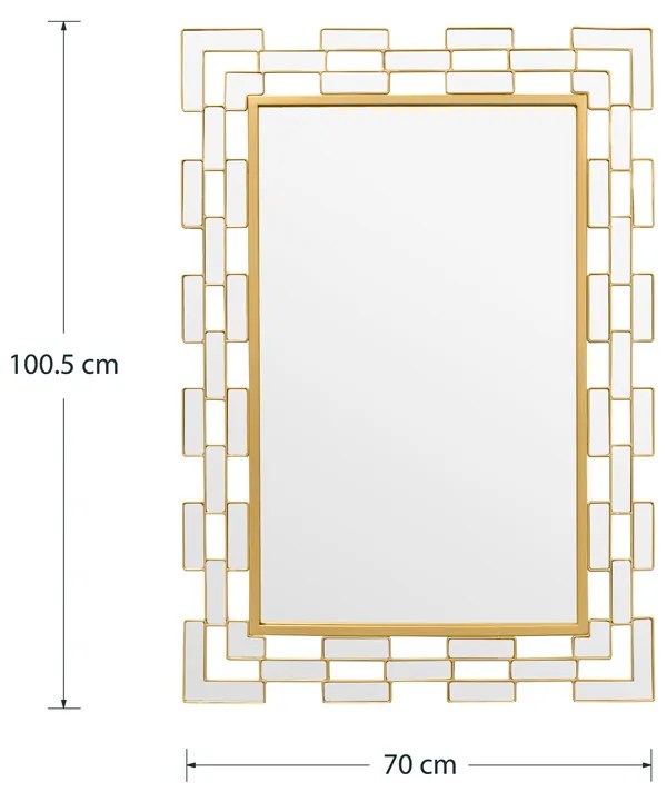 Καθρέπτης Monka pakoworld χρυσό 72x3x102εκ