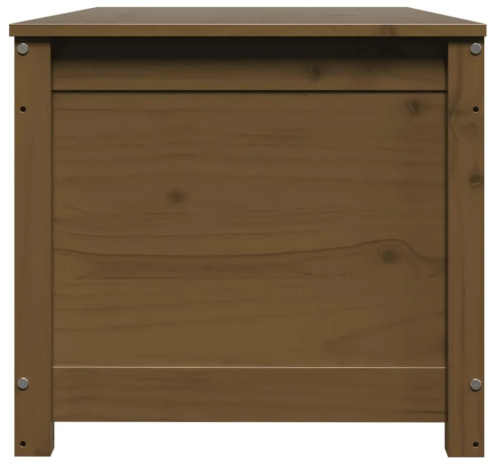 vidaXL Κουτί Αποθήκευσης Καφέ Μελί 110x50x45,5εκ από Μασίφ Ξύλο Πεύκου