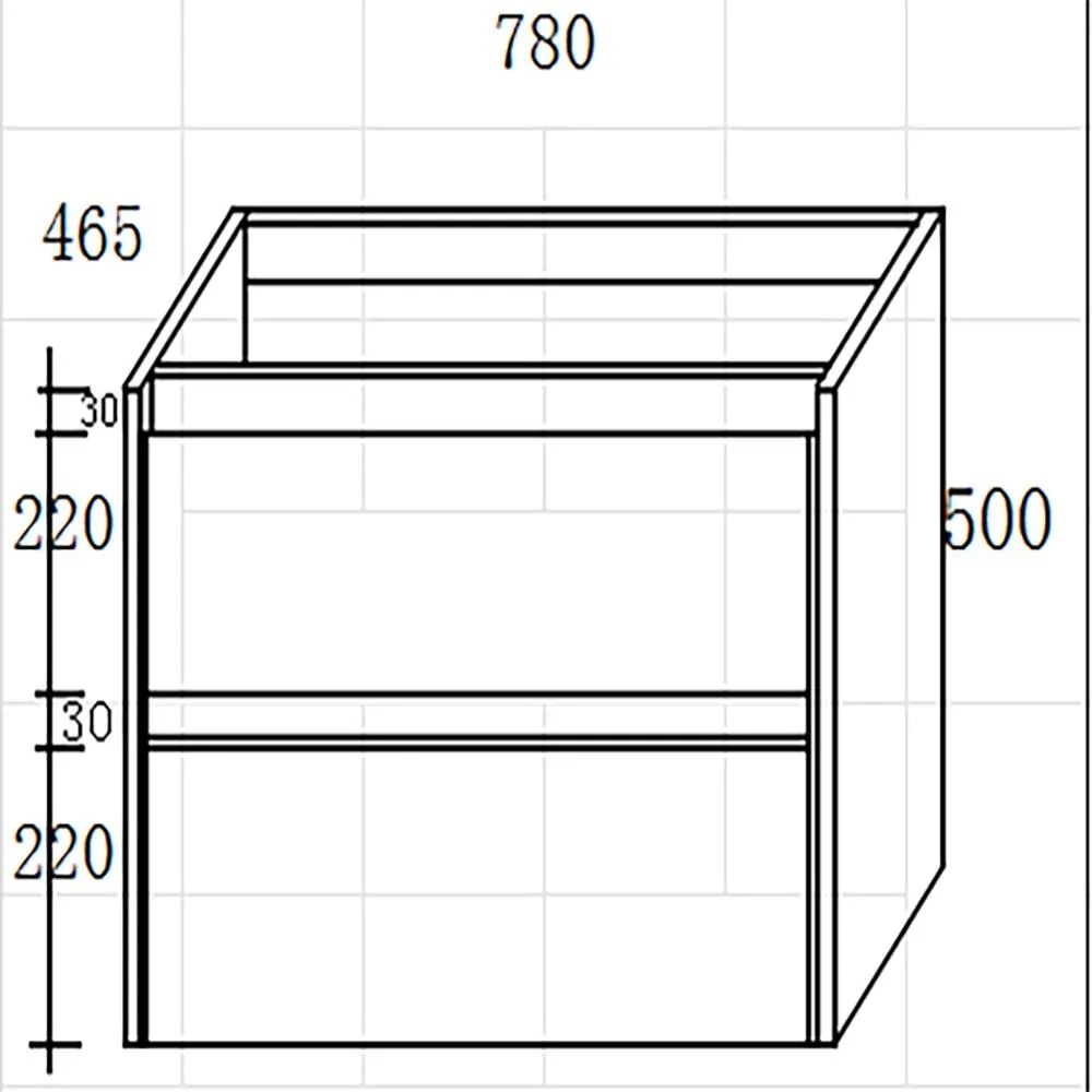 Σετ Έπιπλο Mπάνιου EVELYN 80 Top Καφέ 81x49x155 εκ.