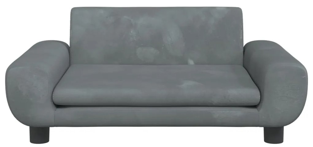 vidaXL Καναπές Παιδικός Σκούρο Γκρι 70 x 45 x 33 εκ. από Βελούδο