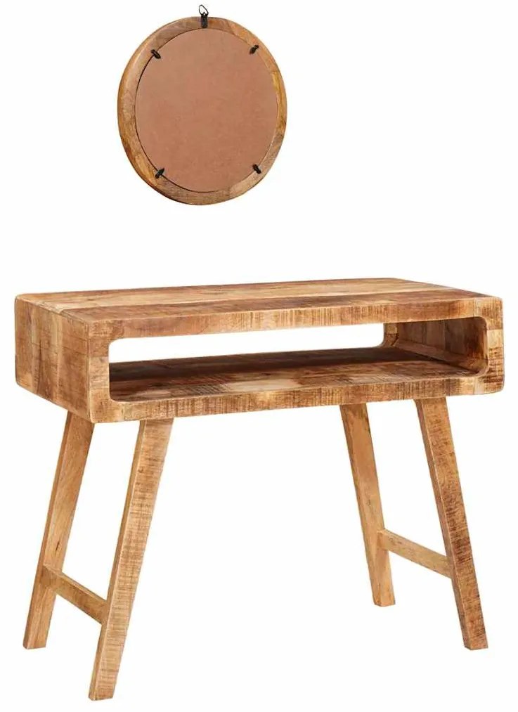 vidaXL Τραπέζι περιποίησης Καφέ 90 x 76 x 45 εκ. Στερεό ξύλο μάνγκο