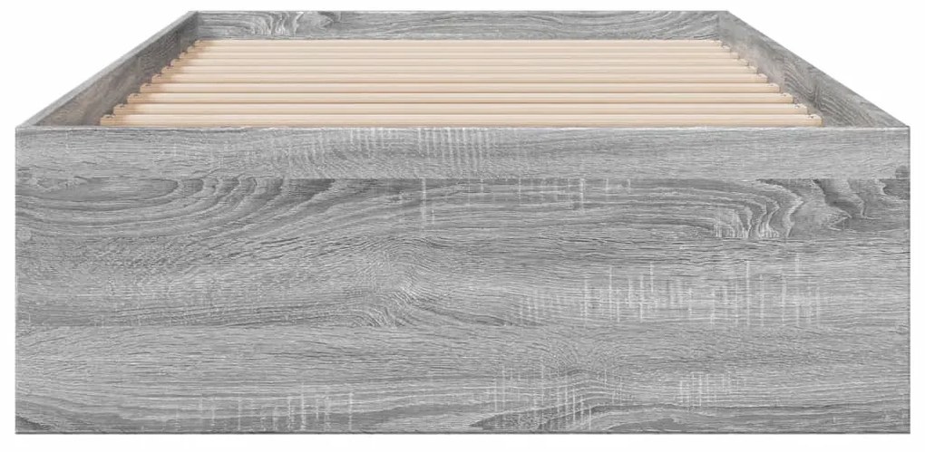 vidaXL Πλαίσιο Κρεβατιού με Συρτάρια Γκρι Sonoma 75x190 εκ. Επεξ. Ξύλο