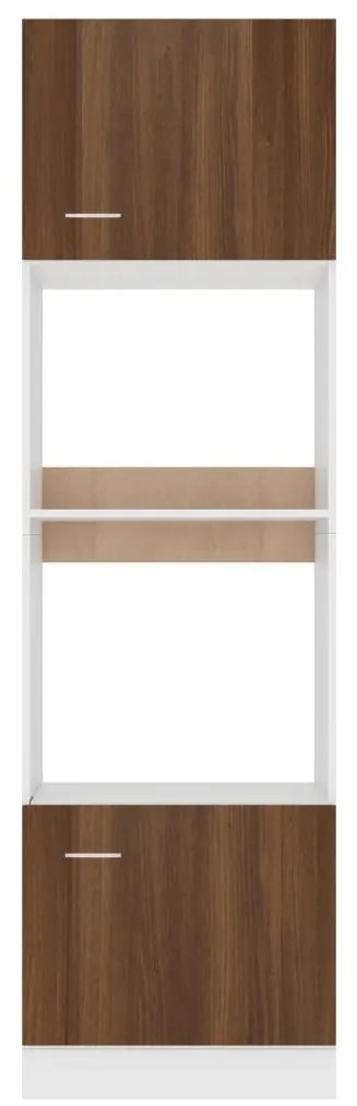 vidaXL Ντουλάπι Μικροκυμάτων "Lyon" Καφέ Δρυς 60x57x207 εκ. από Τεχνητό Ξύλο