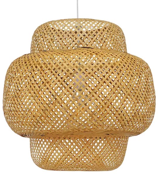 01657 GloboStar® GLOBOSTAR® MALDIVES 01657 Boho Κρεμαστό Φωτιστικό Οροφής με Ντουί 1 x E27 AC 220-240V IP20 - Μπεζ - Μ56 x Π56 x Υ54cm