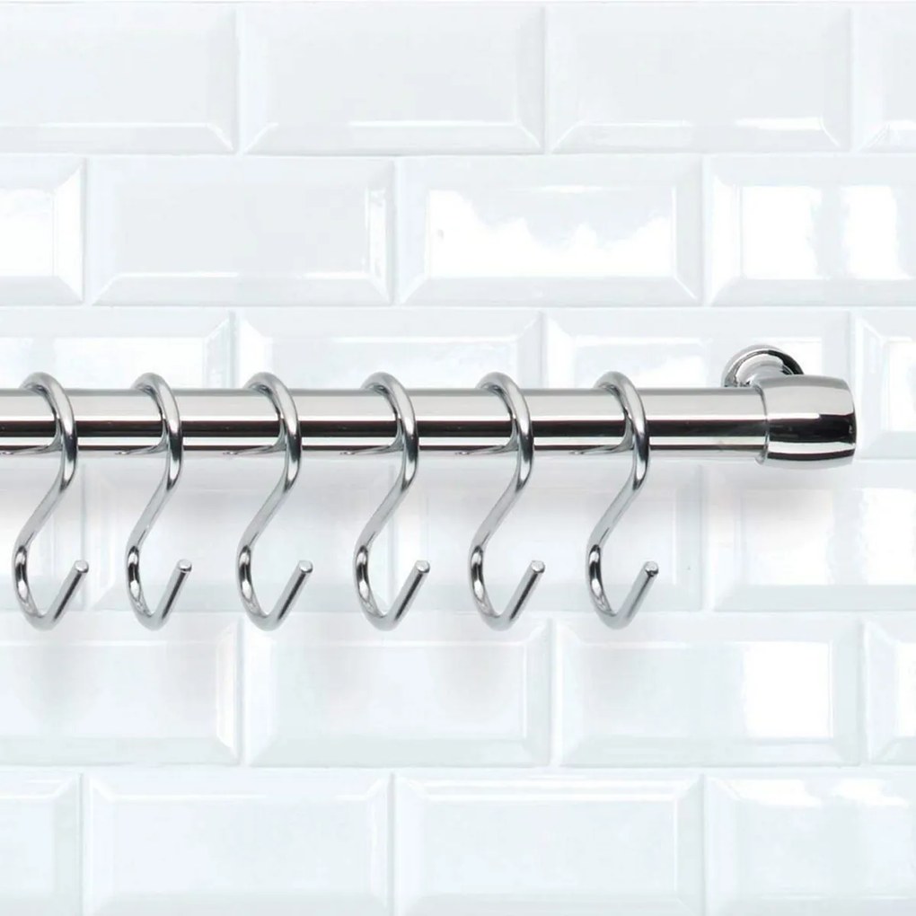 Γάντζος για κρέμασμα Metaltex Lonardo Chrome Μέταλλο 6,5 cm 6 Τεμάχια