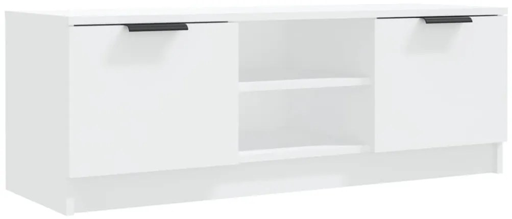 Έπιπλο Τηλεόρασης Λευκό 102x35x36,5 εκ. Επεξεργασμένο Ξύλο - Λευκό