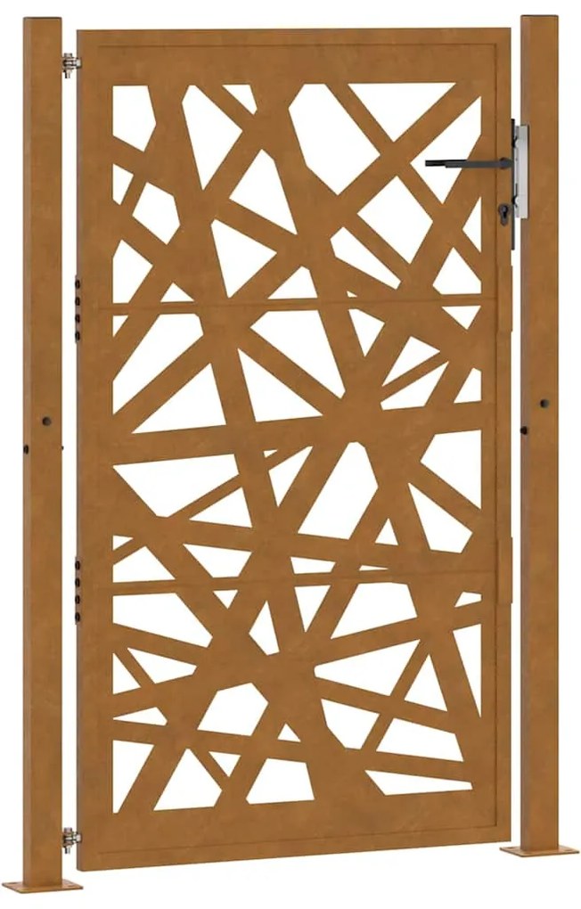 vidaXL Πόρτα Κήπου 100x150 εκ. από Ατσάλι με Ανθεκτικό στις Καιρικές Συνθήκες Φωτισμού