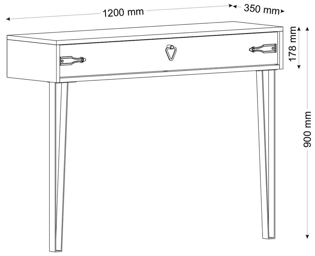 Κονσόλα ArteLibre Thira Καφέ 120x35x90cm