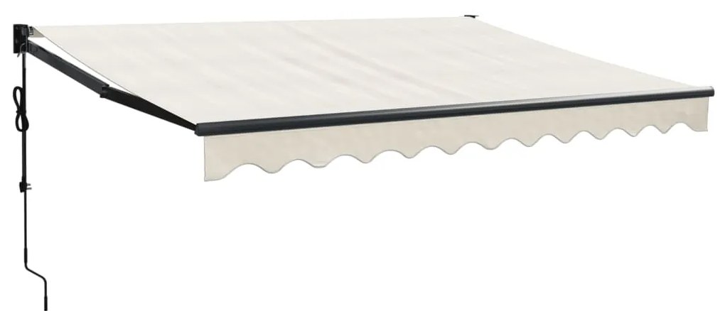 vidaXL Τέντα Πτυσσόμενη Αυτόματη Κρεμ 3,5 x 2,5 μ.