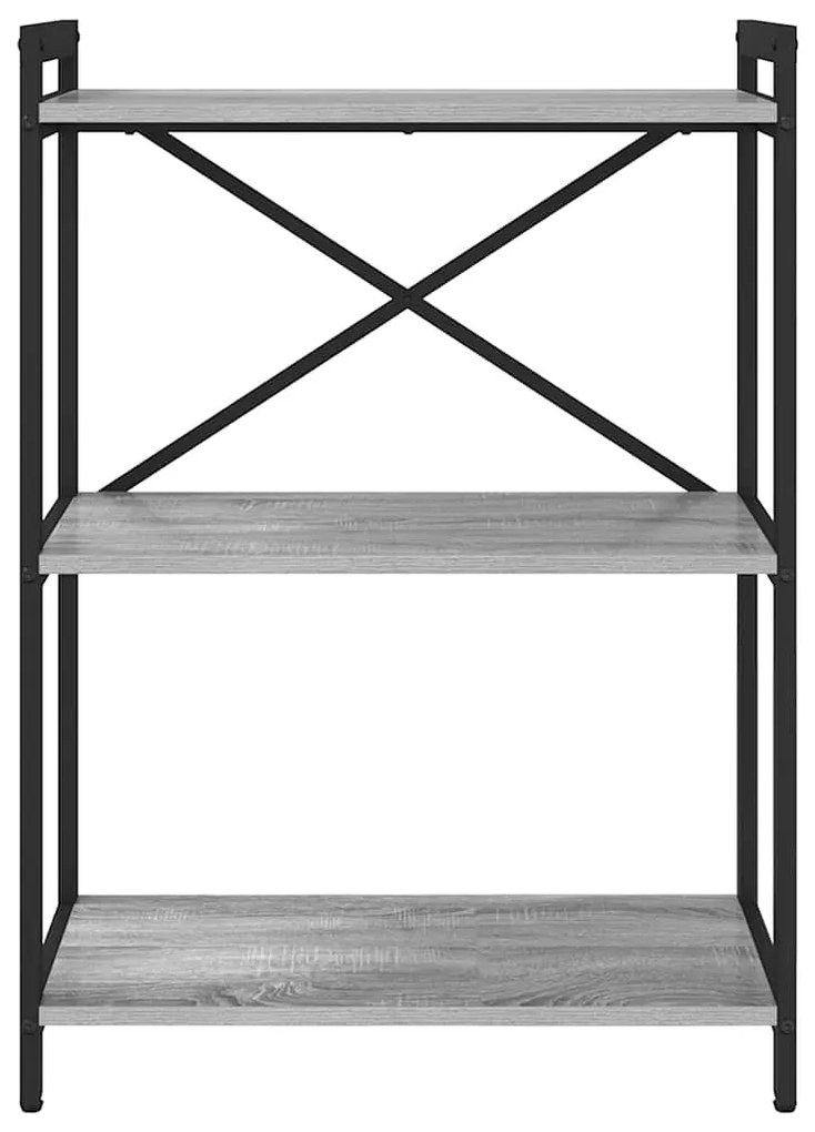 vidaXL Βιβλιοθήκη Γκρι sonoma 60 x 30 x 83 εκ Επεξεργασμένο ξύλο
