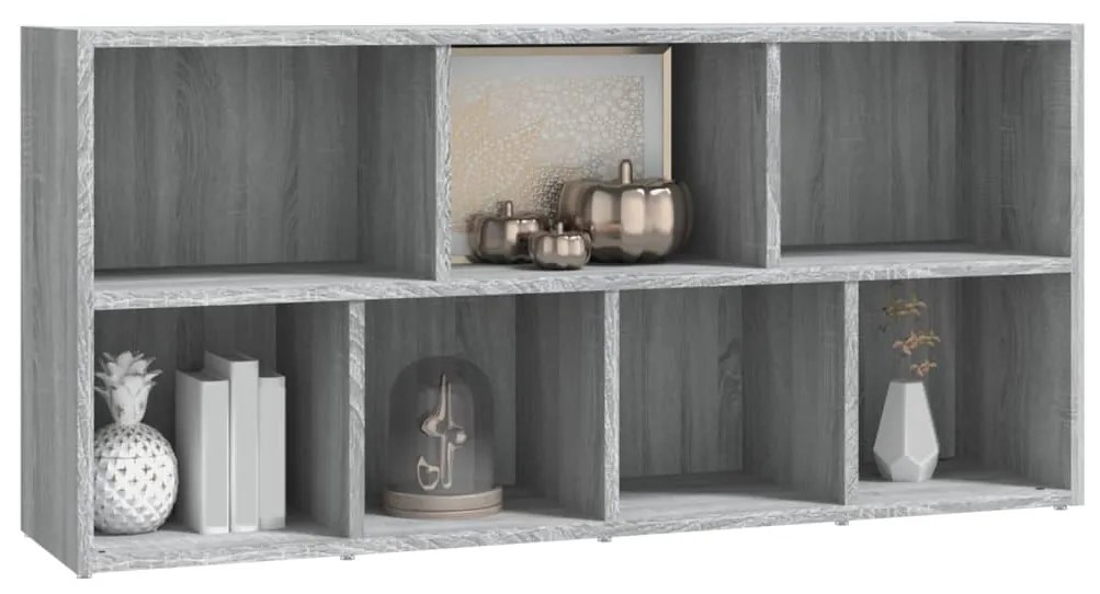 vidaXL Βιβλιοθήκη Γκρι Sonoma 50 x 25 x 106 εκ.