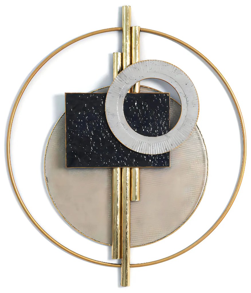 Διακοσμητικό Τοίχου ArteLibre Γεωμετρικά Σχήματα Μέταλλο 84x72x5.5cm