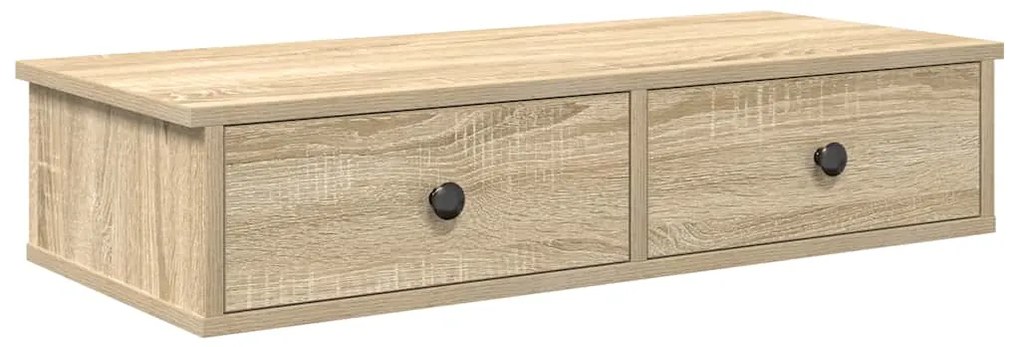 vidaXL Ράφι τοίχου με συρτάρια Sonoma Oak Κατασκευασμένο ξύλο