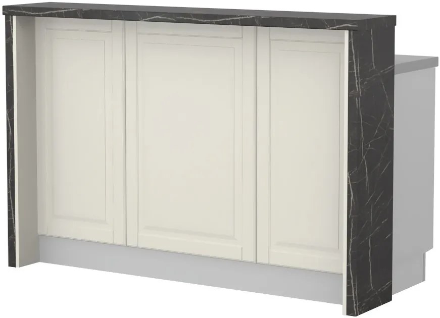 Πάγκος νησίδας Toscana-Μήκος: 150 εκ.-Black stone