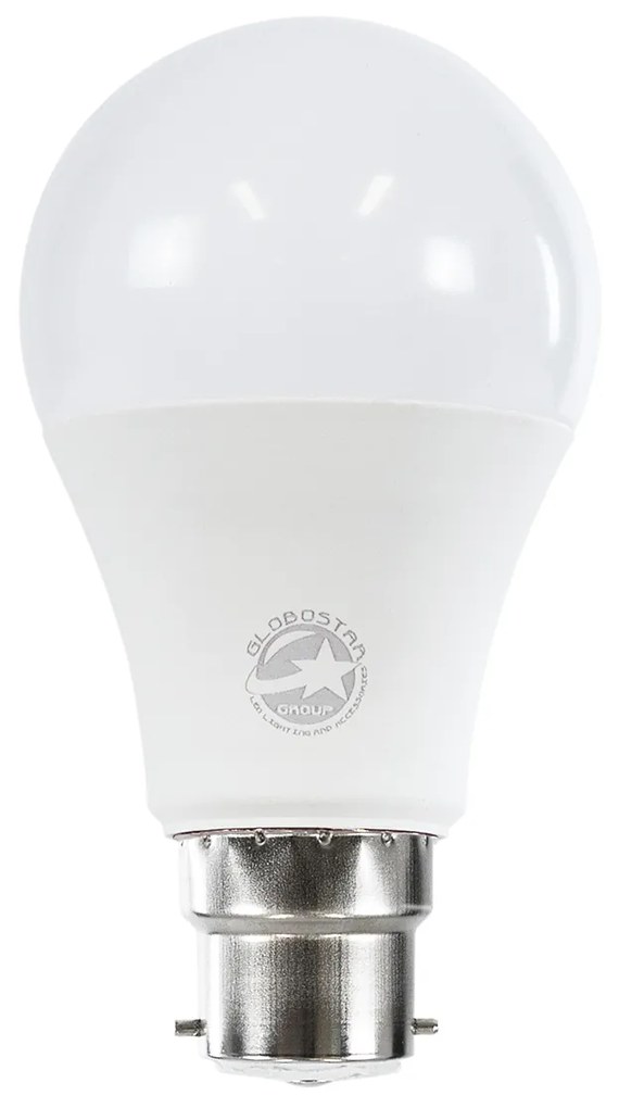 GloboStar® 60053 Λάμπα LED B22 A60 Γλόμπος 10W 940lm 360° AC 220-240V IP20 Φ6 x Υ11cm Θερμό Λευκό 2700K - 3 Χρόνια Εγγύηση