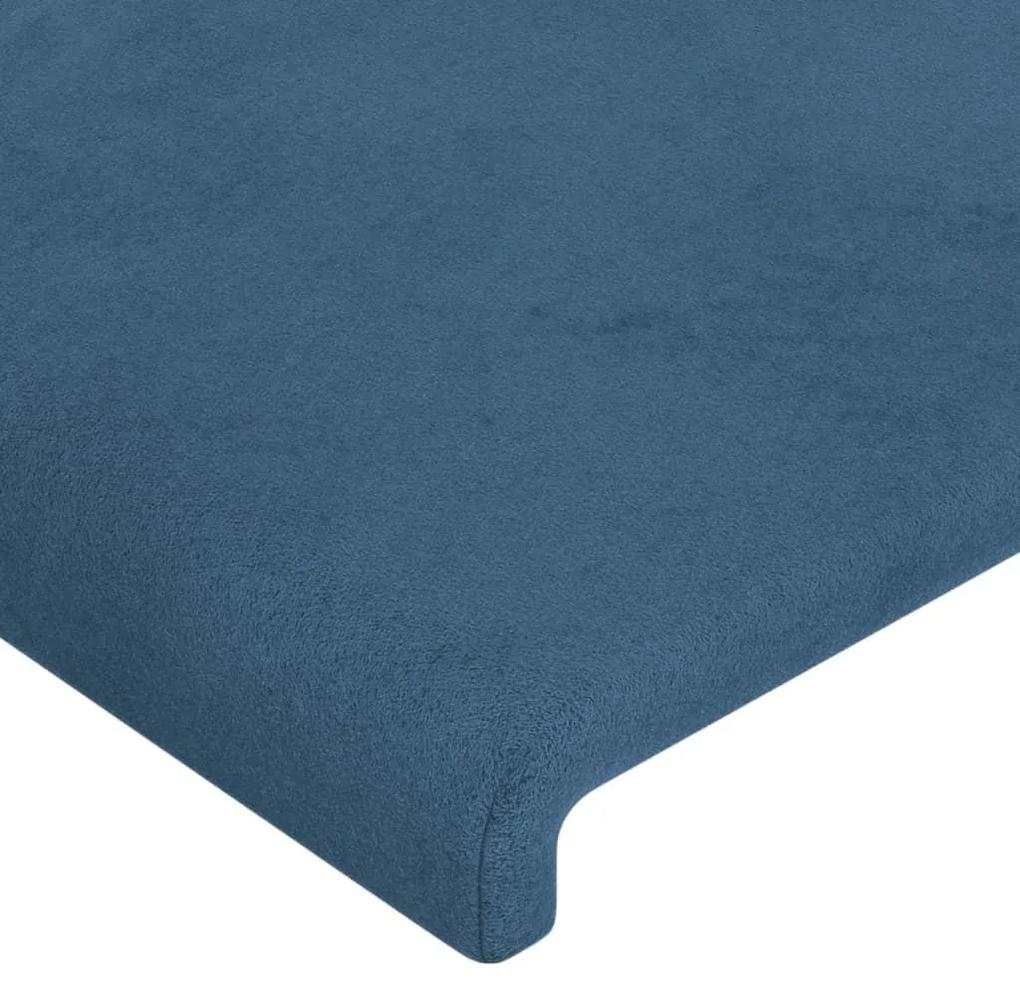 Πλαίσιο Κρεβατιού με Κεφαλάρι Σκ. Μπλε 80x200 εκ. Βελούδινο - Μπλε