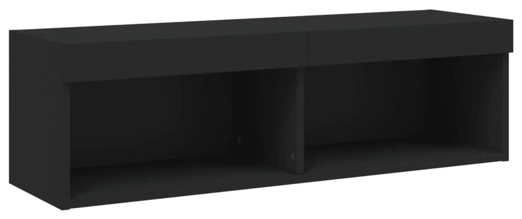 Έπιπλο Τηλεόρασης με LED Μαύρο 100x30x30 εκ. - Μαύρο