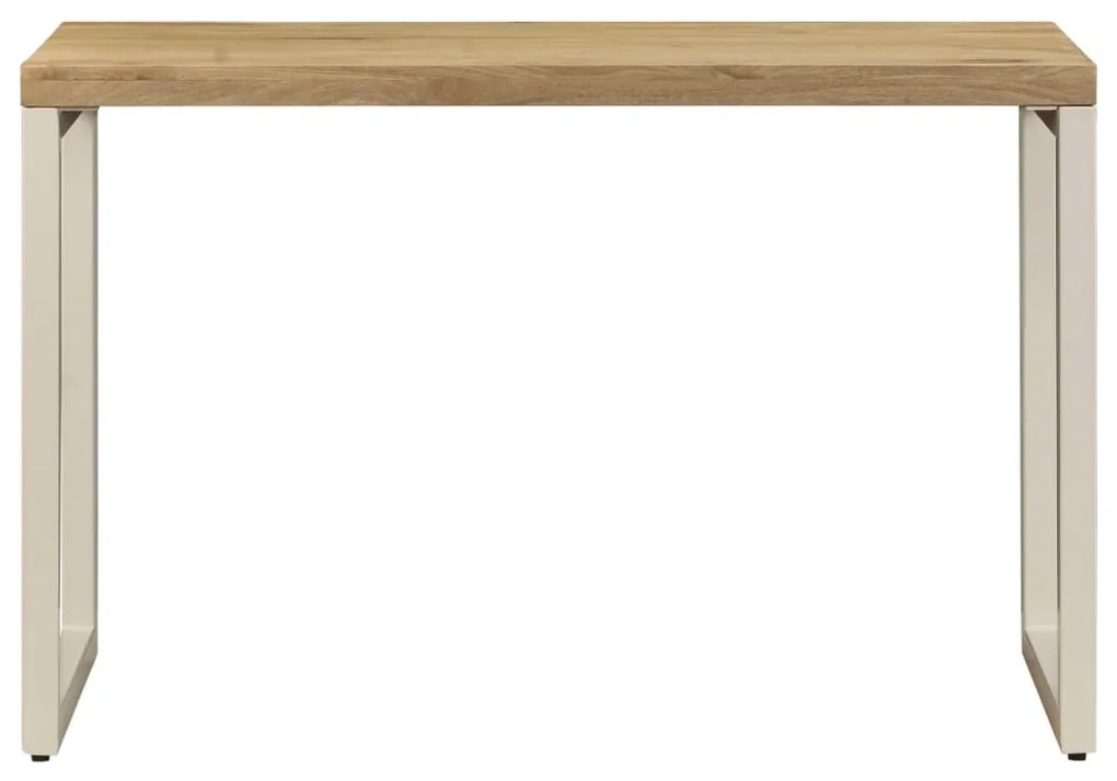 vidaXL Τραπεζαρία 115 x 55 x 76 εκ. από Μασίφ Ξύλο Μάνγκο και Ατσάλι