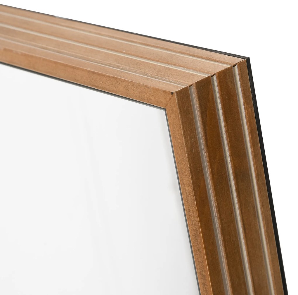 HOMCOM Καθρέφτης Τοίχου, Ψηλός, Πλαίσιο από Πεύκο, 45Μ x 125Υ x 4,8Β cm