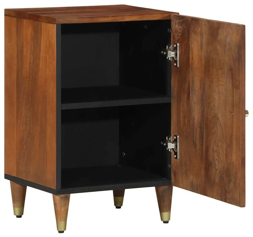 vidaXL Ντουλάπι Μπάνιου Καφέ 38 x 33.5 x 58 εκ. Μασίφ ξύλο μάνγκο