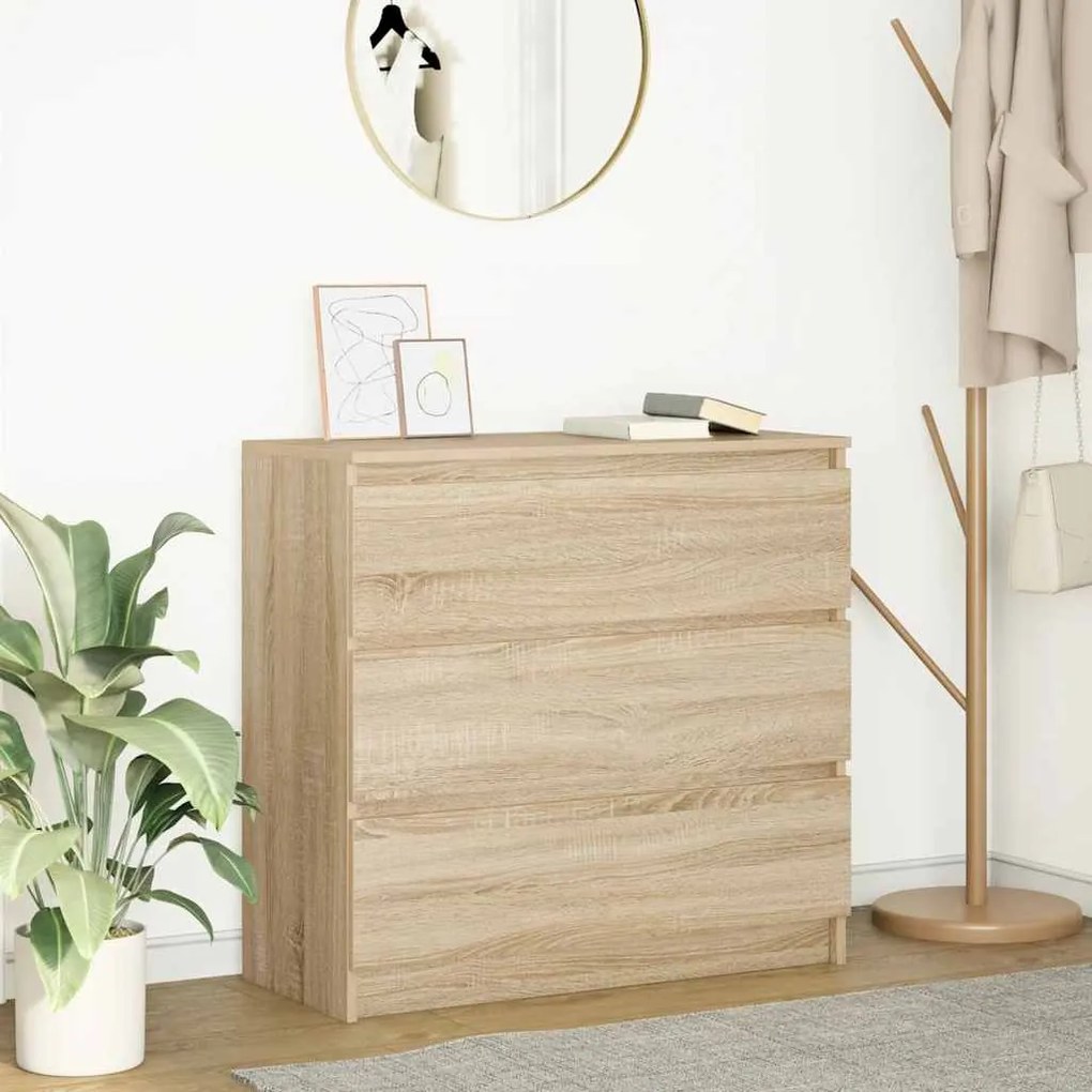 vidaXL Ντουλάπι Sonoma δρυς 80x35x76 εκ. Επεξεργασμένο Ξύλο
