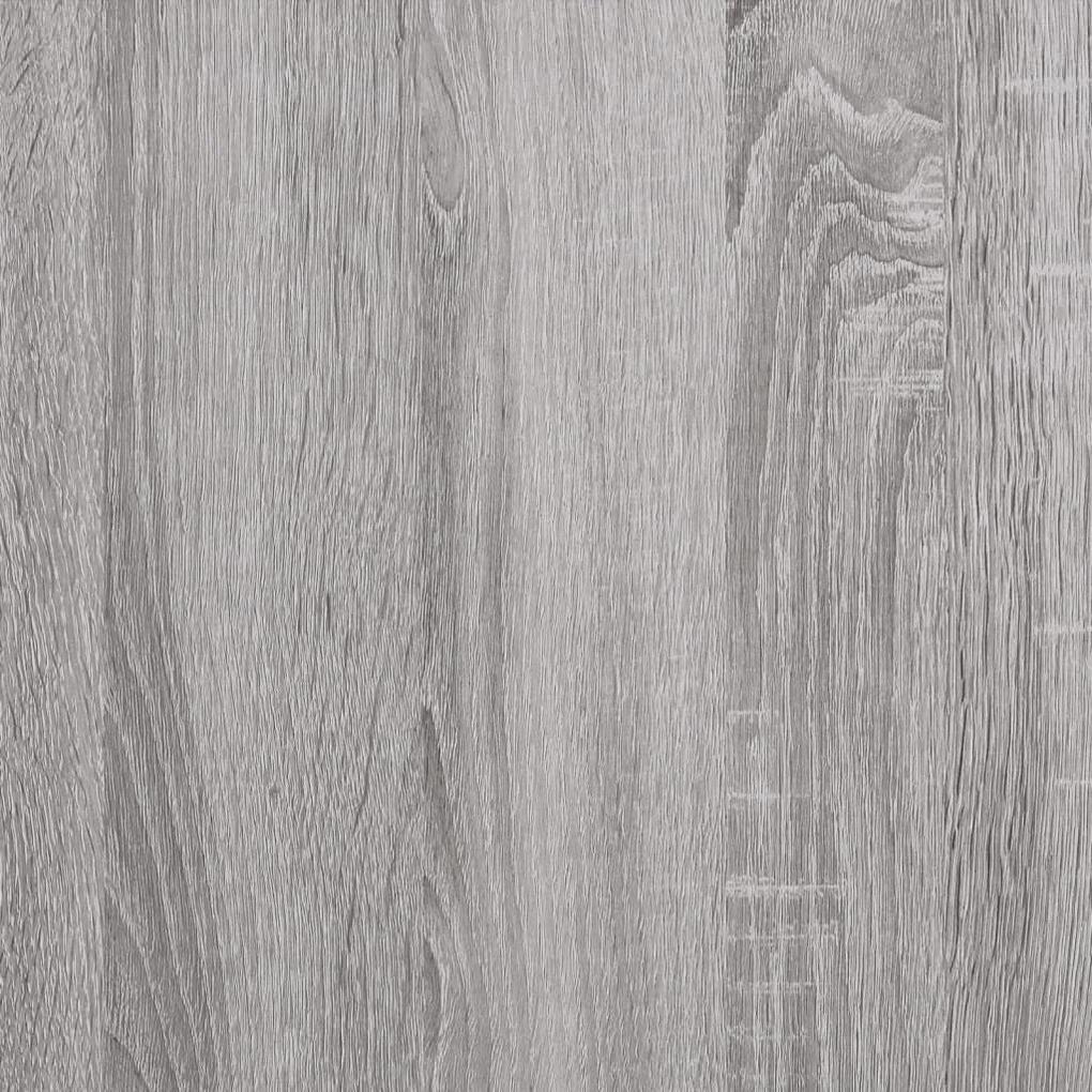 Ράφια Τοίχου με Μπάρα 2 τεμ. Γκρι Sonoma 80 x 16 x 14 εκ. - Γκρι