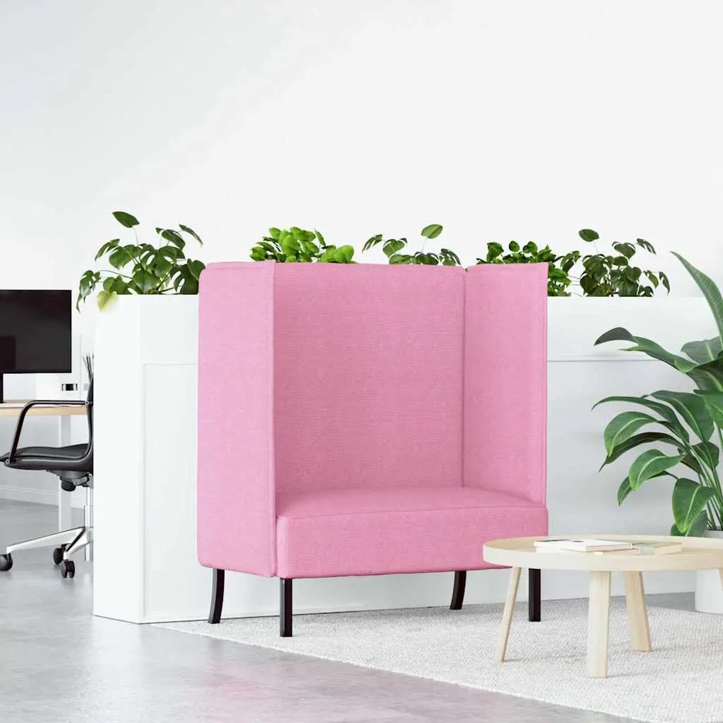 vidaXL Καθιστικό Υψηλής Πλάτης Ροζ 109x56x121 εκ. Υφασμάτινο