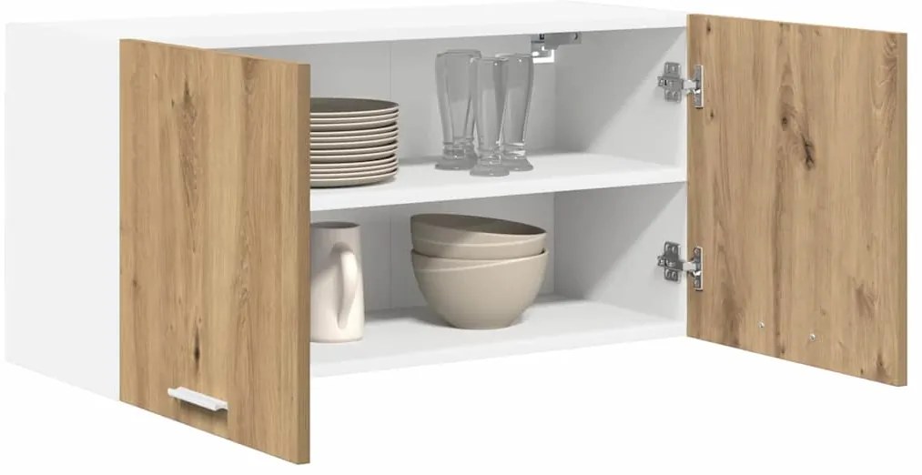 vidaXL Κρεμαστό ντουλάπι με αποθήκευση Artisan Oak 80 x 31 x 40 εκ